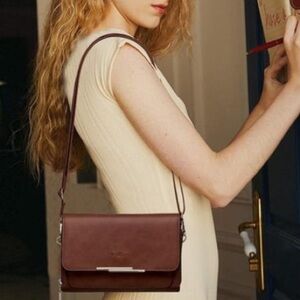 Roulens Vegan Brown Leather Crossbody